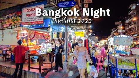 bangkok night street huai khwang market 2022 bangkokwalker thailand