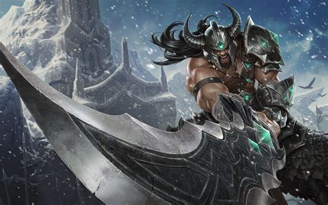 Wallpaper League Of Legends Lol Tryndamere Rock Schwert Krieger Hd