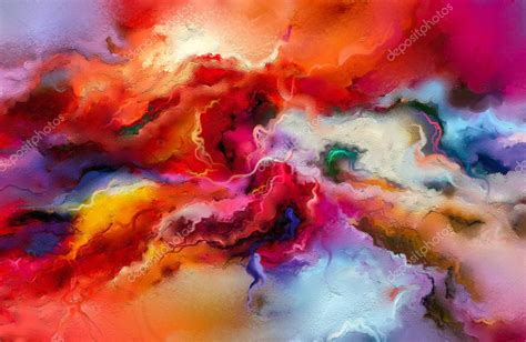 Abstract Colorful Oil Painting On Canvas Texture — Stock Photo