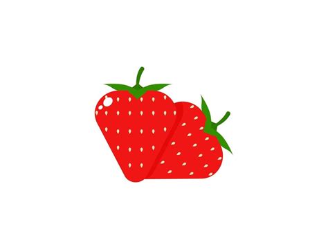 Simple Strawberry In Flat Style Vector Illusration 3316908 Vector Art At Vecteezy