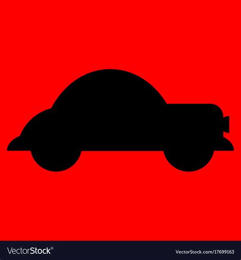 Old Car Silhouette Royalty Free Vector Image Vectorstock