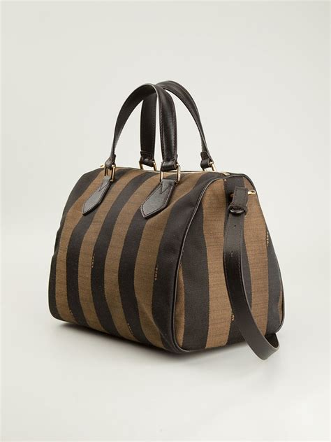 Most iconic fendi bags of all time: Lyst - Fendi Pequin Bowling Bag in Brown