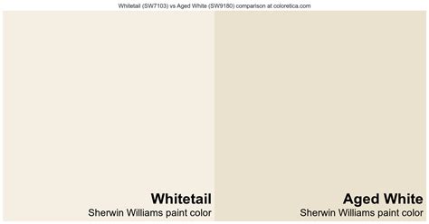 Sherwin Williams Whitetail Vs Aged White Color Side By Side