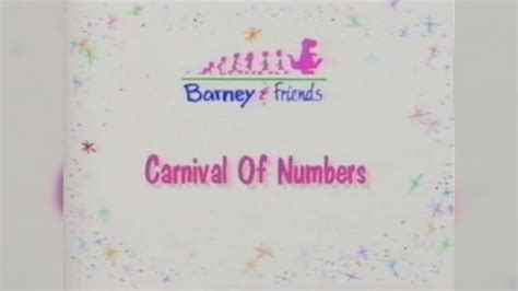 Barney Friends Barney S1e24 Carnival Of Number Vhs Youtube