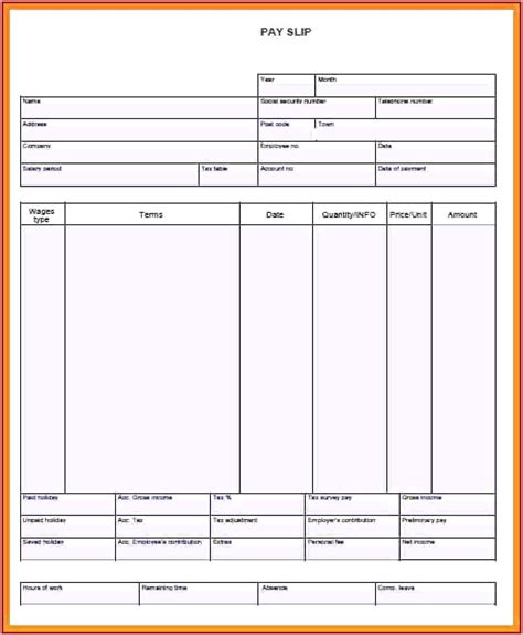 Fill, sign and send anytime, anywhere, from any device with pdffiller. Fillable Blank Pay Stubs Template - Template 1 : Resume ...