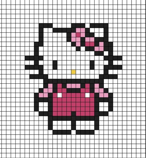 Hello Kitty Pixel Art Easy Pixel Art Pixel Art Spiderman Pixel Art