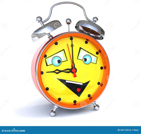 Alarm Clock With Smiley Face Stock Illustration Image 54119316