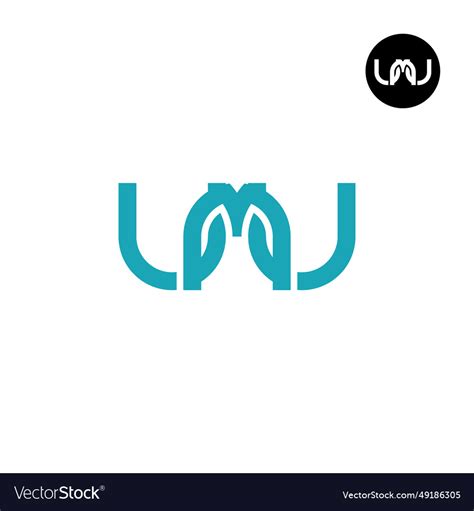 Letter Umu Monogram Logo Design Royalty Free Vector Image