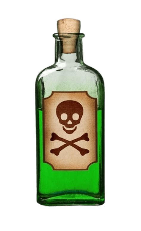 Bottle Of Green Poison Transparent PNG StickPNG