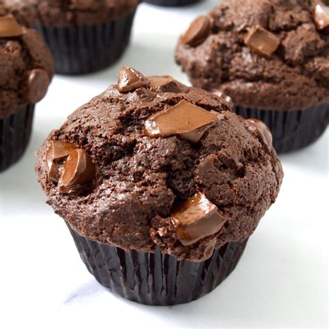 Double Dark Chocolate Muffins Healthy Chocolate Chip Muffins Chocolate Muffins Chocolate