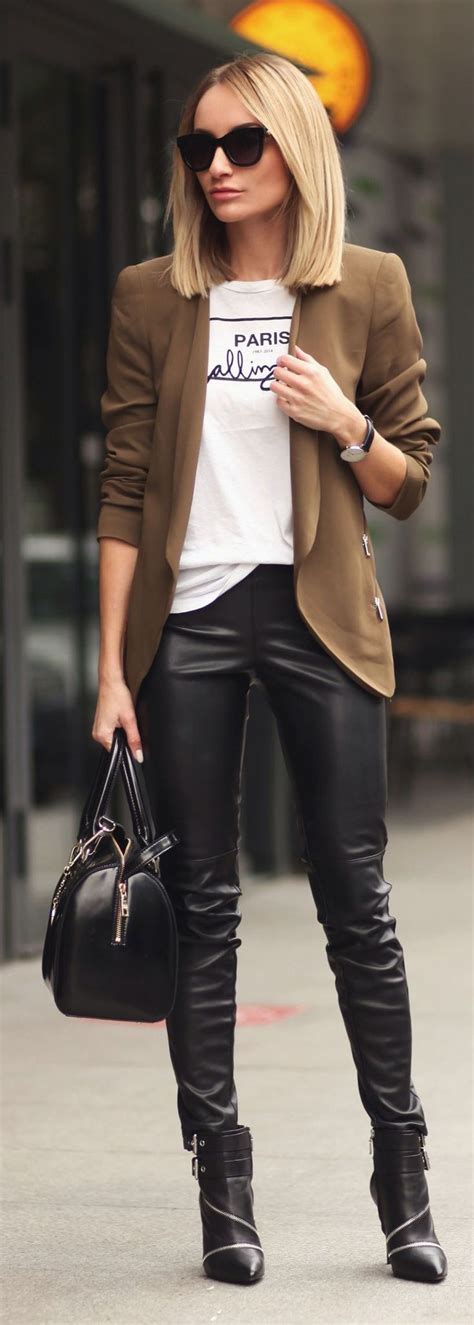 25 style ideas on how to wear leather pants trendynesia