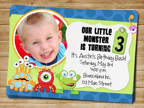 Monster Birthday Invitations Ideas For Joseph Monsters Inc Invitations