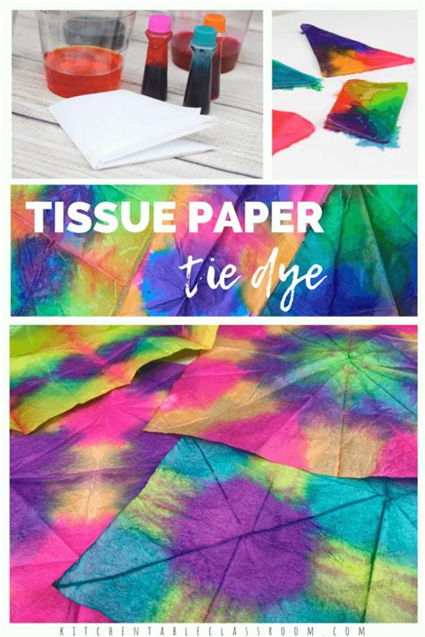 Fill a bowl with boiling water and add in your tissue paper. Tie Dye with Tissue Paper- Easy, Brilliant, Beautiful ...