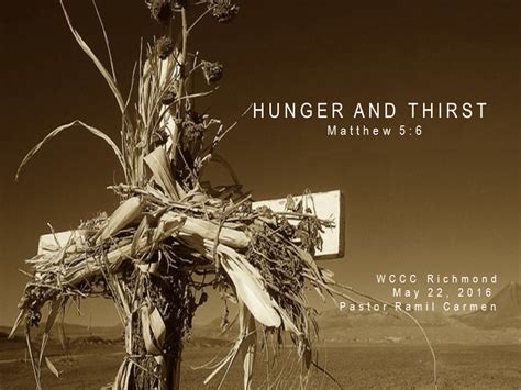 Pastor Ramil Carmens Blogs Hunger And Thirst