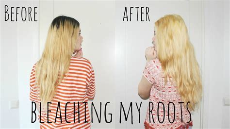 Bleaching My Roots At Home Youtube