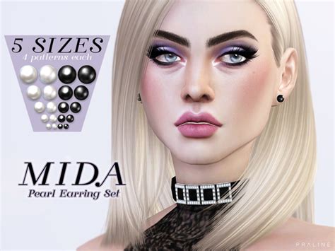 Mida Pearl Earrings Set By Pralinesims At Tsr Sims 4 Updates