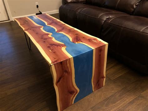 Live Edge River Waterfall Table Etsy