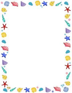 Beach Cliparts Borders Colorful And Fun Designs For Your Beach Clip