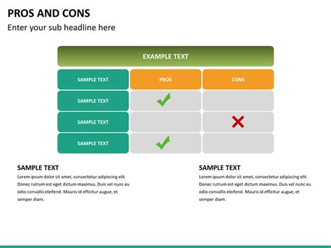 Pros And Cons Powerpoint Template Sketchbubble