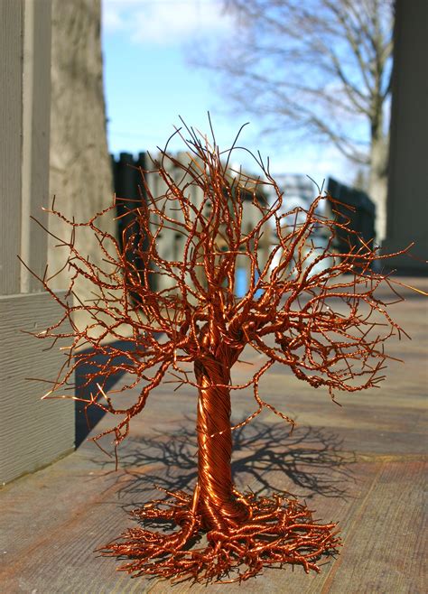 Small 8 Standing Copper Wire Tree Art Facebook Com TwistedForest