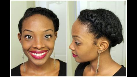 You can check out how to recreate upside down braids like this one with tutorials online. Goddess Braids | Natural Hair - YouTube
