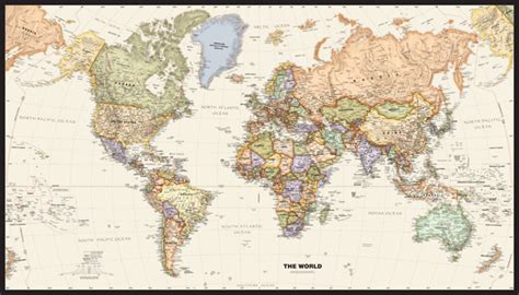Legacy World Wall Map By Geonova Mapsales