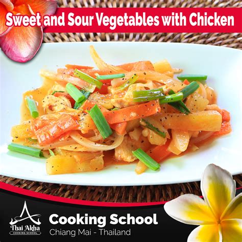 Sweet And Sour Vegetables With Chicken Thai Akha Kitchen