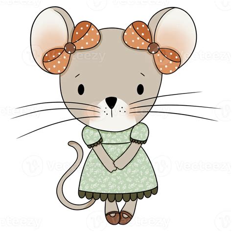 Cute Mouse Cartoon Design Character 9363088 Png