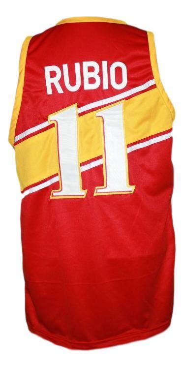 Ricky Rubio Team Spain Espana Basketball Jersey New Sewn Red Any Size