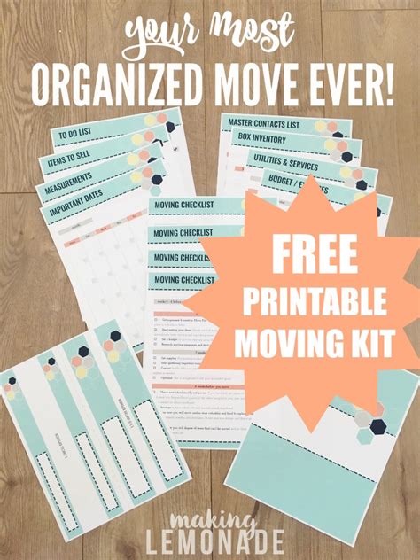 Ultimate Collection Of Moving Printables Free Printable Moving Kit