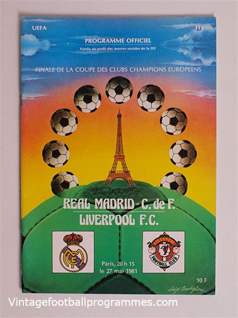 Fra wikipedia, den gratis encyklopædi. 1981 European Cup Final Programme, Real Madrid vs ...