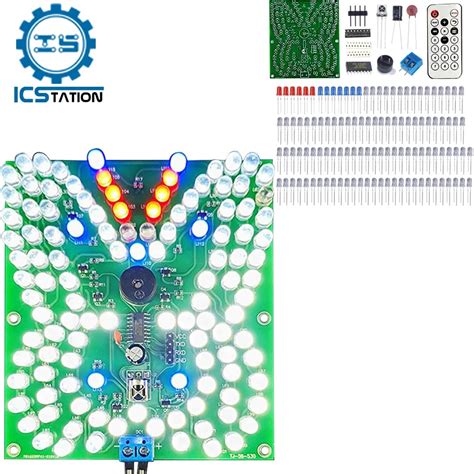 Diy Led Electronic Kit Music Butterfly Flashing Lighting Module Acousto