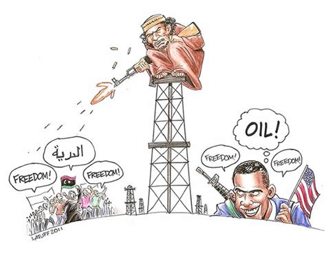 Political Cartoon Freedom Oil By Carols Latuff