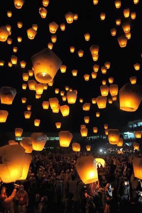 Beautiful Sky Lantern Festival Taiwan Sky Lanterns Lantern Festival