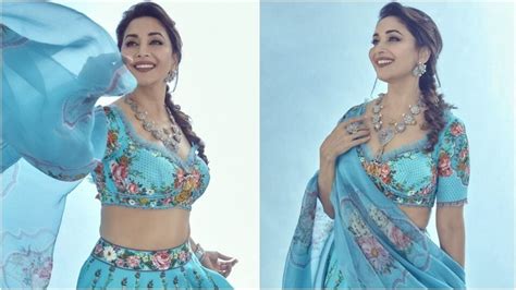 Madhuri Dixit Is An Ethereal Dream In Floral Lehenga Worth ₹72k