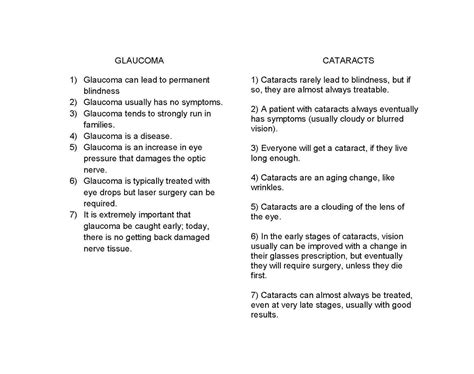 Differences Between Cataracts And Glaucoma Eyegotcha