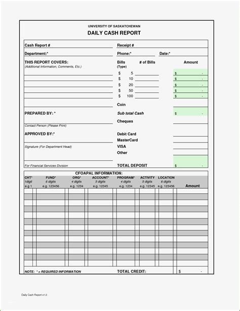 Total assets, corresponding to the sum of all current assets accounts such as cash and accounts receivable and these are the items that are used for the normal and daily operation of your business. 13 Finest Daily Cash Register Balance Sheet Template in ...