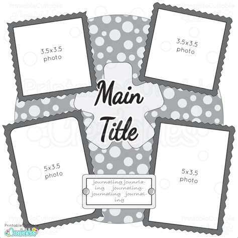 Free Scrapbook Layouts Printable Cuttable Creatables