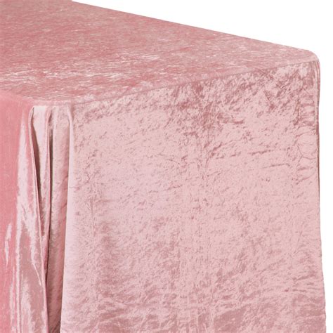Velvet 90x156 Rectangular Tablecloth Dusty Rosemauve Cv Linens