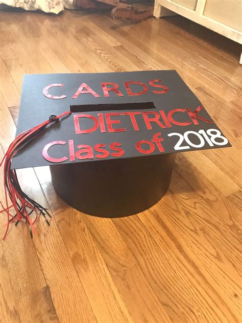 A Graduation Cap With The Words Cards Detrick Class Of 2018 Written In