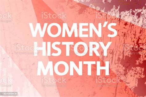 Womens History Month Pink Concept Stock Illustration Download Image