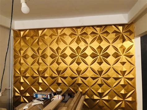 Metalic Gold 3d Wall Panels 3d Wall Panels Metal Wall Panel