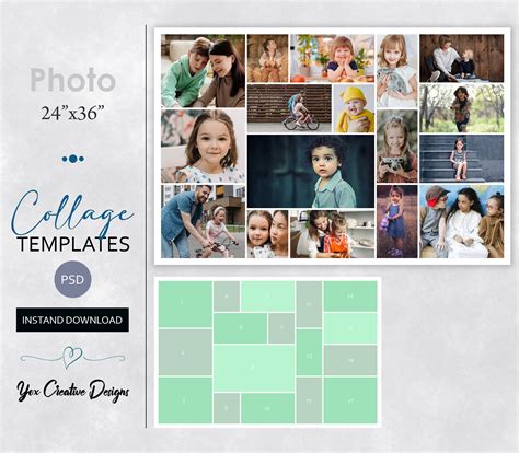 Poster Size Photography Collage Template Photo Collage Template Photo