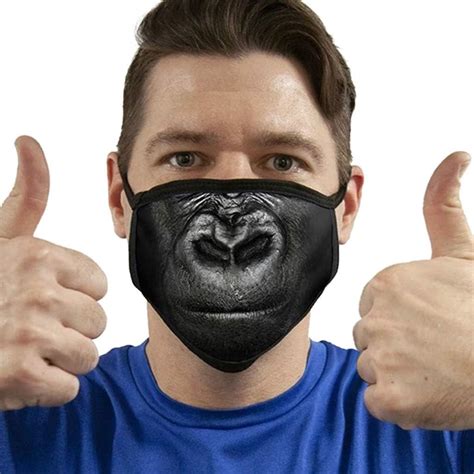 Funny Animal Monkey Mouth Facemask For Adultsreusable
