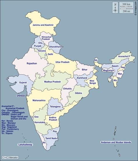 Blank Map Of Indian States