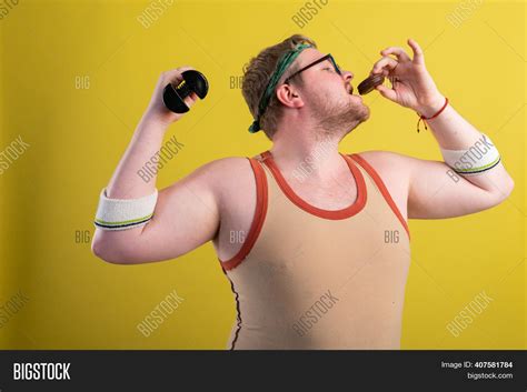 Funny Overweight Man Image And Photo Free Trial Bigstock
