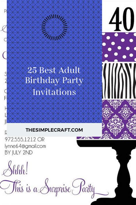 25 Best Adult Birthday Party Invitations Home Inspiration And Ideas Diy Crafts Quotes