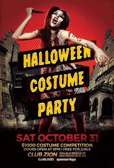 Halloween Costume Party Vol 3 Flyer Template Awesomeflyer
