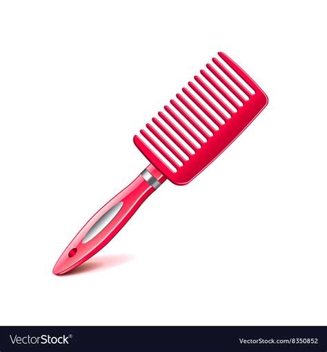 Hair Comb Isolated On White Royalty Free Vector Image