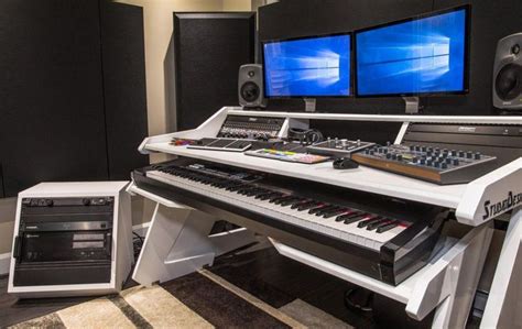 The desk had to be large and solid enough to hold all my gear and give me plenty of workspace. Music Production Desk | Gallery| The desk you deserve-StudioDesk| Koper in 2020 | Music studio ...